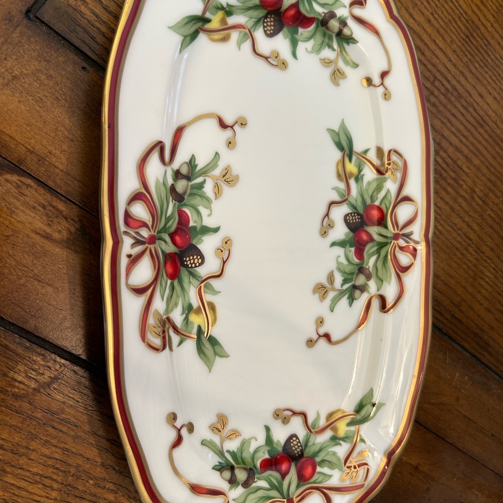 Tiffany & Co. Festive Dinnerware with Red and Green Accents